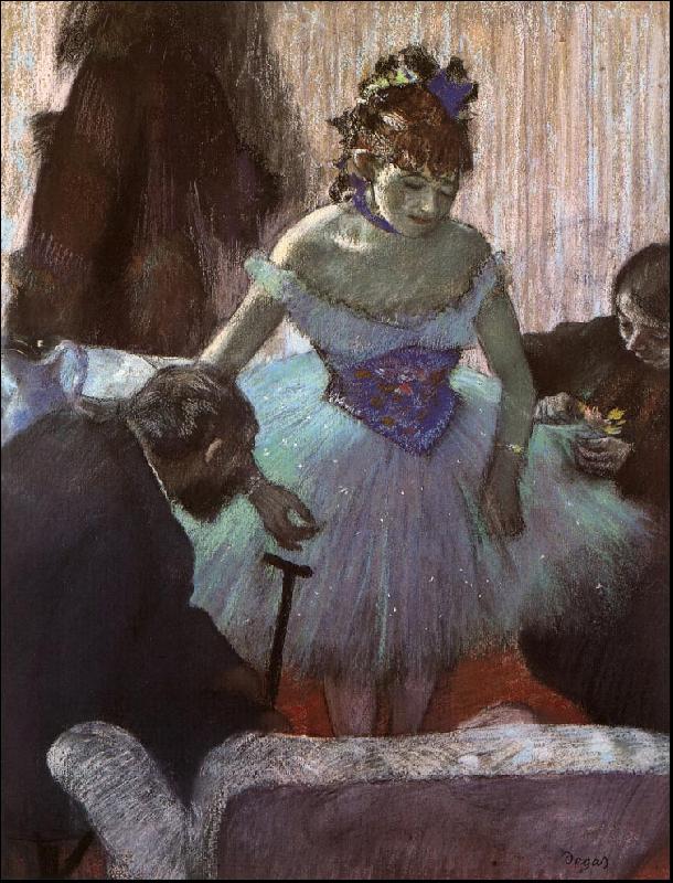 Edgar Degas Before the Entrance on Stage